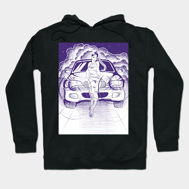 Car Girl Hoodie by LucyBenson